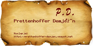 Prettenhoffer Demjén névjegykártya